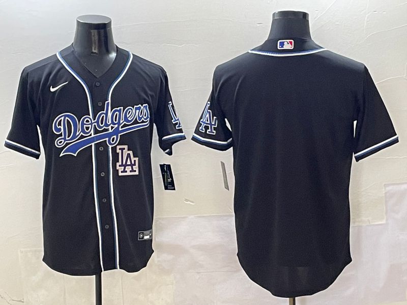 Men 2025 Los Angeles Dodgers Blank Black Three generations Fashion Nike MLB Jersey style 4